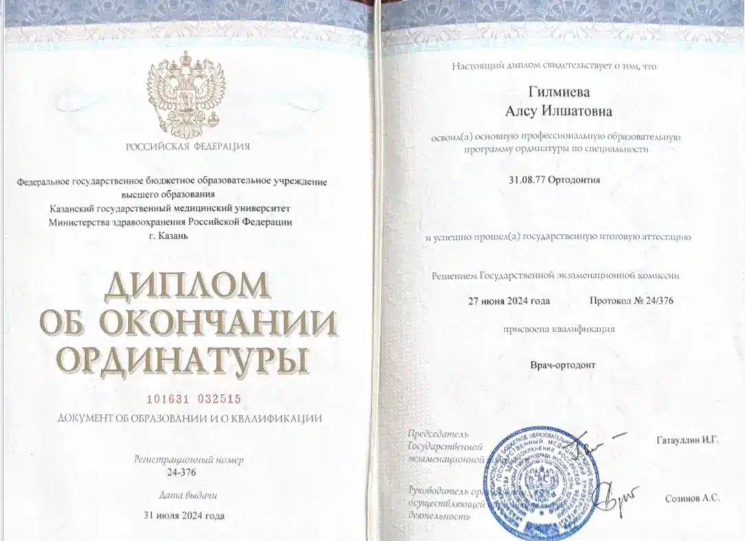 Сертификат — Хамидуллина Алсу Илшатовна