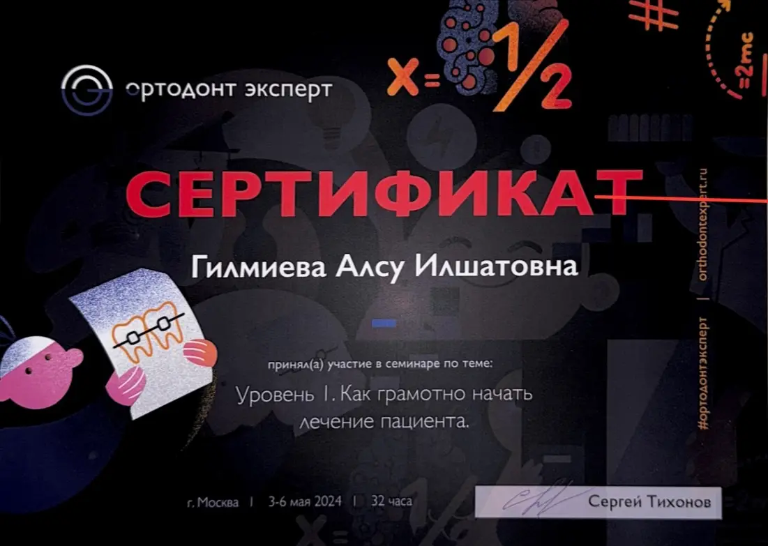 Сертификат — Хамидуллина Алсу Илшатовна